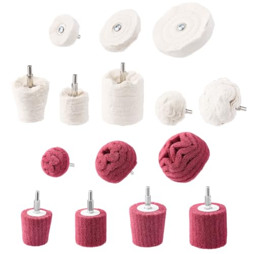 Buffing Wheels for Drill 15PCS Drill Polishing Kit