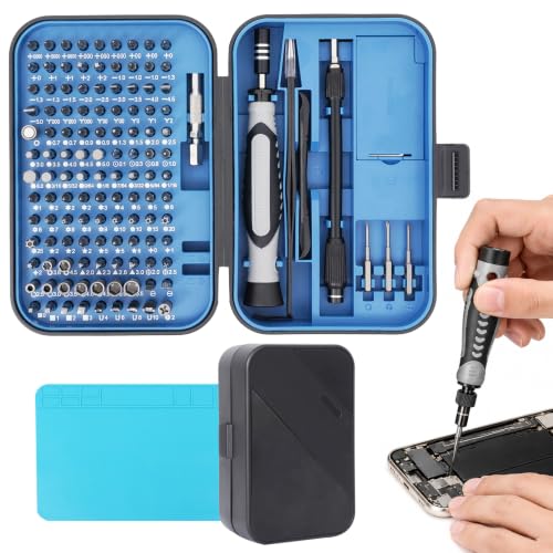 Small Precision Screwdriver Set,130-in-1 Tiny Screwdriver Set with Case Blue