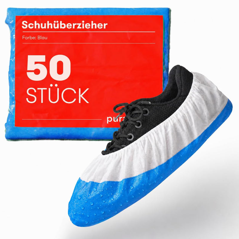 Reusable Shoe Covers (Pack of 50) | Practical CPE covers for shoes (9 g) - robust reusable overshoes for hygiene and protection
