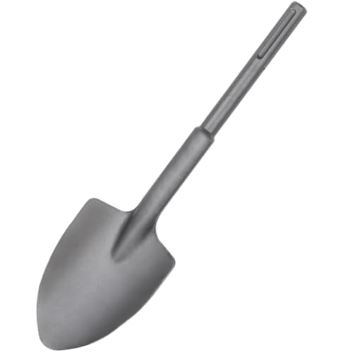 18'' SDS Max 40Cr Alloy Steel Clay Spade Bit, Jack Hammer Attachment for Trenching, Digging Clay, Gravel, Frozen Soil and Concrete Demolition