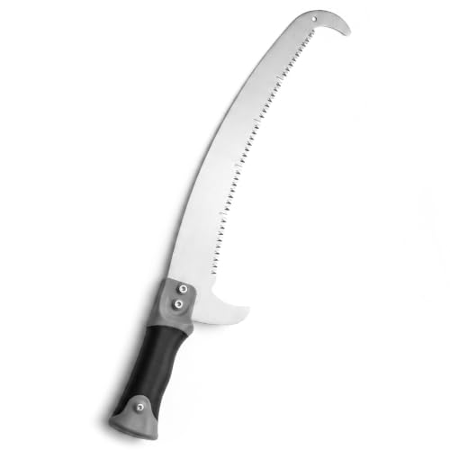 Heavy Duty Pole Saw Blade, Thickened Anti-Bend Pruner & Reinforced Handle for High Branches, Secure Tree Trimmer Attachment Compatible with Standard Extension Pole 22 inch