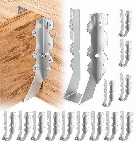 2x8 Joist Hangers Stainless Steel, 18 Gauge 2X8 Brackets (14 Pack) 2x8 Stainless Steel Joist hangers-14 pcs