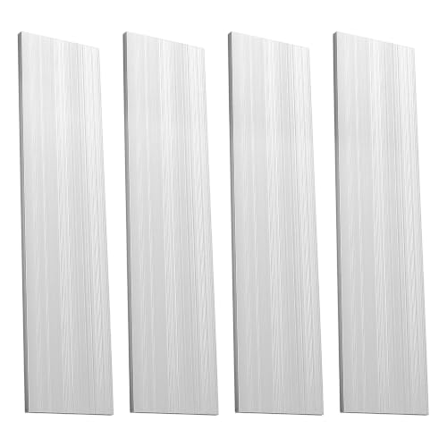 4 Pcs 12 x 3 x 1/4 Inch Aluminum Flat Bar, 305 x 75 x 6mm 6061 Aluminum Sheet Plate for DIY, Crafting, Industry