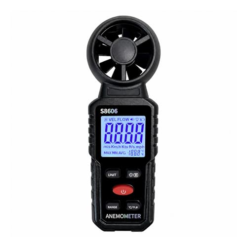 3 in 1 Handheld Digital Anemometer Anemometer Anemometer | Measurement of wind speed, wind strength and wind temperature, digital anemometer with LCD screen