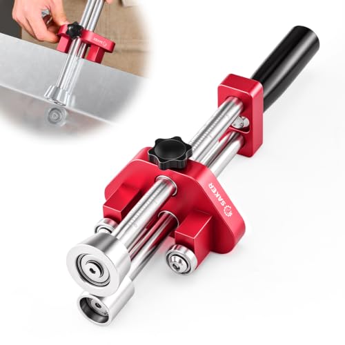 Saker One-Station Sheet Metal Bender, Sheet Bending Roller Tool Small Red