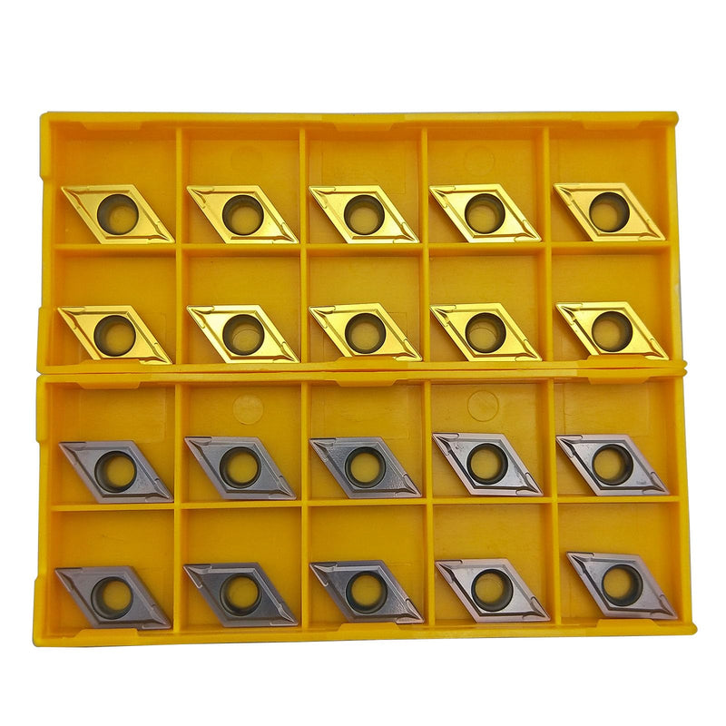 Indexable Carbide Inserts 20 Pieces DCMT11T304 / DCMT32.51 CNC Indexable Carbide Turning Inserts Processing Steel Parts, Stainless Steel for Lathe Chisels and Drilling Rods | 20PCS Wendeschneidplatte Verarbeitung von Stahlteilen, Edelstahl für drehmeiß...