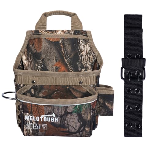 MELOTOUGH Tool Pouch with Belt Hammer Holder Small Nails Screws Pouch Tool Pouch with Hammer Loop