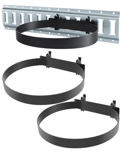 E Track Bucket Holder, 5 Gallon Bucket Hanger Wall Mount Rack Organizer 5 Gallon Bucket Rack (2 Pcs)