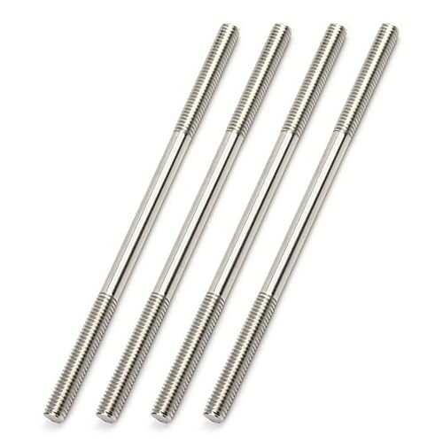 TEN-HIGH 304 Stainless Steel Double End Threaded Stud Bolt M12 x 150mm (Pitch 1.75mm),Heavy Duty Mounting Stud 4PCS, for Structural Fastening, Machine Installation, Flange Connection M12 x L 150mm x P 1.75mm