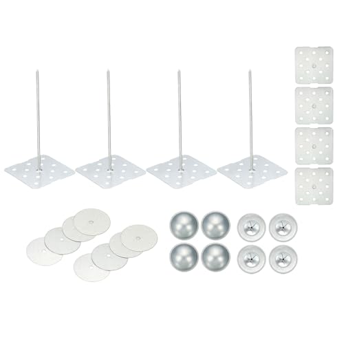 PATIKIL Perforated Insulation Pins 2" 100 Pcs for Wall Ceiling Foam Board 3.9" 300