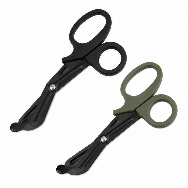 2x Bandage Scissors and Bandage Scissors Set 15 cm Medical Rescue Scissors | Practical bandage scissors nurse, robust bandage scissors care, rust-proof stainless steel scissors for first aid