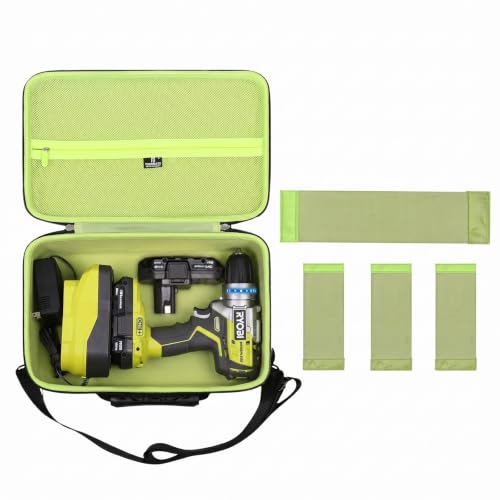 Tourmate Hard-Shell Protective Travel Carrying Case for Ryobi R18PDBL-0/R18PD5-0/RPD18BL2-0 ONE+ 18V Brushless Percussion Drill, Storage Box for Power Tools and Battery Chargers(Case Only)