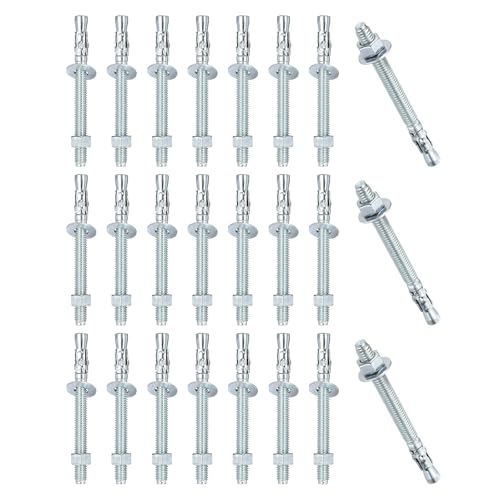 3/8" x4-1/4 Wedge Bolt 25 Pack Carbon Steel Zinc Plated 3/8"x4-1/4"