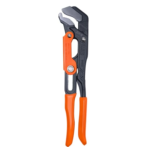 KLEIN TOOLS 68231 Swedish Pipe Wrench, S-Jaw Quick-Adjust Plumbers Wrench Fits Up to 2-Inch Round Pipe and 1-1/2-Inch Hex Nuts, 17-Inch