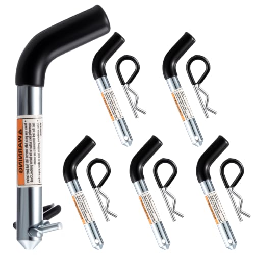 6 Pcs Trailer Hitch Pin Clip 5/8 Inch Steel for 2" Receiver 6