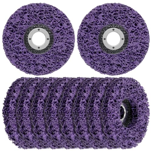 10 Pack Strip Discs Rust Remover Wheel for Angle Grinder, 4” x 5/8” Paint Strip Wheel, Quick Abrasive Discs for Removing Rust, Oxidation, Paint & Coating from Metal and Wood