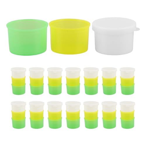 Reusable Medicine Cups Made of PVC 15 Set Stackable with Lid for Home and Travel for Practical Pill Organisation