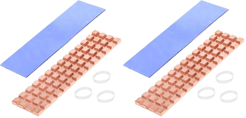 M.2 Heatsink Copper 67x18x1.5mm 2280 SSD M2 Heatsink Heat Sink with Silicone Based Thermal Pad for Cooling M.2 SSD NVME Laptops (Pack of 2) Dicke 1,5mm (Packung mit 2)