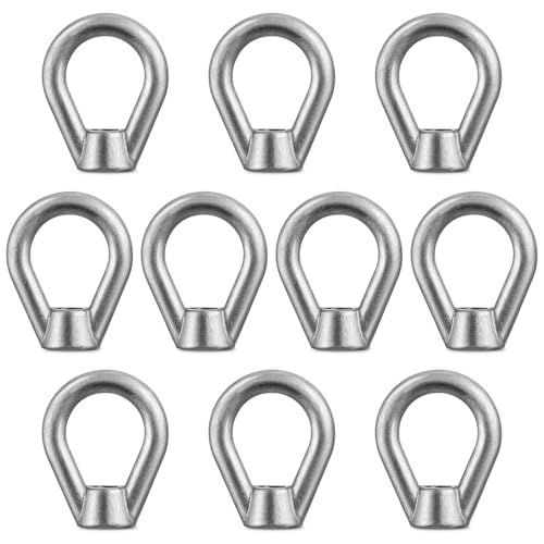 10 Pcs 1/2" Lifting Eye Nuts, Forged Alloy Steel Thread Fastener 10 1/2"