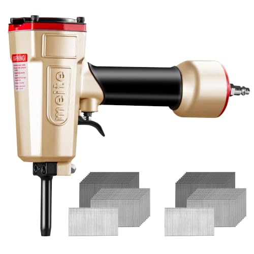 meite NP45 Pneumatic Nail Remover with 1-3/4 Inch 16 Gauge Finish Nails, Professional Heavy Duty Air Punch Nailer Denailer Gun and Galvanized Straight Finishing Nails, 2,500PCS