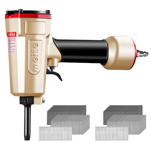 meite NP45 Pneumatic Nail Remover with 1-1/4 Inch 16 Gauge Finish Nails, Professional Heavy Duty Air Punch Nailer Denailer Gun and Galvanized Small Straight Finishing Nails, 2,500PCS