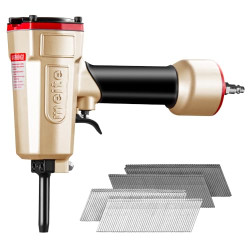 meite NP45 Pneumatic Nail Remover with 1-1/4 Inch 16 Gauge Angled Finish Nails, Professional Heavy Duty Air Punch Nailer Denailer Gun and Galvanized Rust-Proof Finishing Nails, 2,000PCS