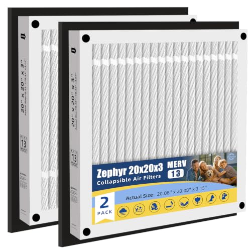 20x20x3 Air Filter Replacement For Zephyr 20x20x3 VGF Series,Foldable 2PACK Foldable 20x20x3-2Pack