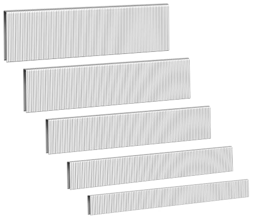 18 Gauge 1/4" Narrow Crown Staples,1/2",3/4",1",1-1/4",1-1/2":4000pcs 5Sizes(1/2",3/4",1",1-1/4",1-1/2")---4000pcs