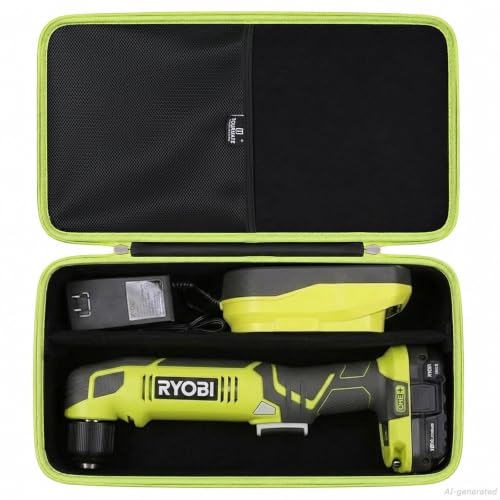 Tourmate Hard Case for ONEAND 18V Cordless 3/8 in Right Angle Drill | Compact Travel Storage, Shockproof EVA Shell, Fits Tool, Charger & Battery (Black, Case Only)