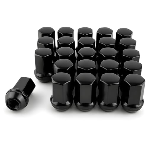 24 Pcs M14x1.5 Black Closed End Lug Nuts OEM 611-236, One Piece