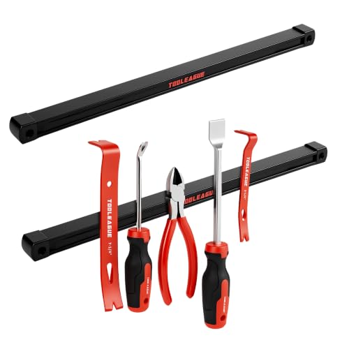 TOOLEAGUE 17" Double Sided Magnetic Tool Holder, Magnetic Tool Bar, 110LB 17"（2Pcs)