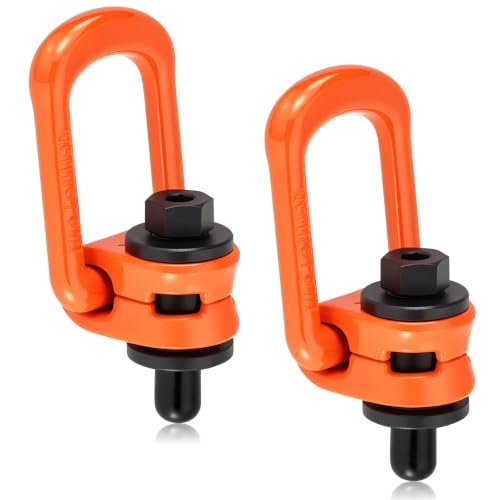 Flutesan 2 Pack M12 x 18 Swivel Eye Bolts Heavy Duty Swivel Hoist Rings