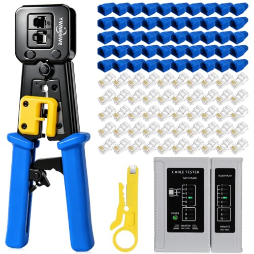 RJ45 Crimp Tool Kit Pass Through Ethernet Crimping Tool Kit(Tool Set 206) Tool Set 206