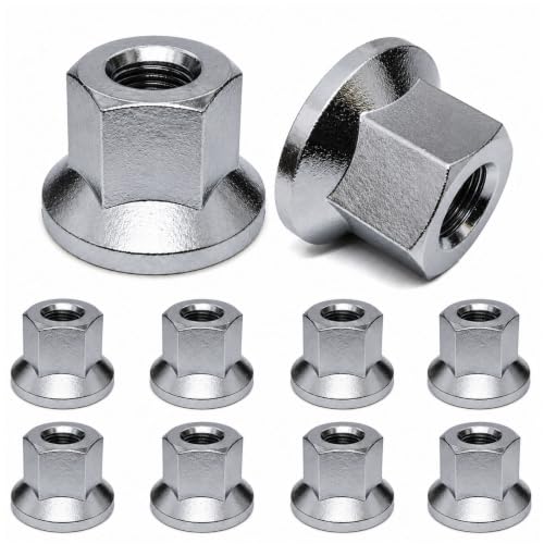 8Pcs Trailer Lug Nut 5/8"-18 Compatible with Swivel Flange Trailer Wheel Studs 5/8 18 Lug Nuts for 7K, 8K, 10K, 12K Axles White