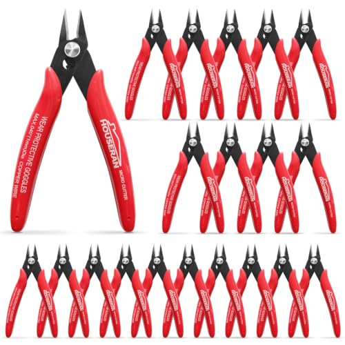 Wire Cutters, 20 PACK, 5 Inch Flush Cutter, Side Cutters