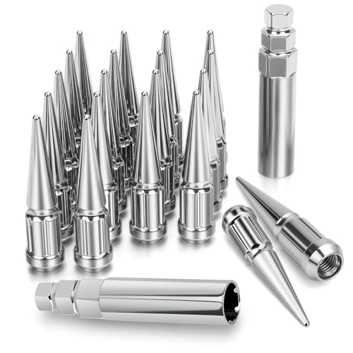 DYNOFIT M12x1.5 Spike Lug Nuts with 2 Socket Key (Chrome)