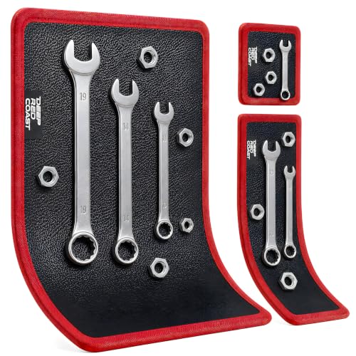 3 Piece Magnetic Tool Mat, 40 lbs Magnetic Tool Holder Red