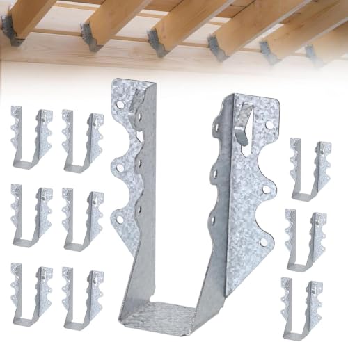55 PCS 2x6 Steel Joist Hangers, 20 Gauge Galvanized Brackets for Wood 55