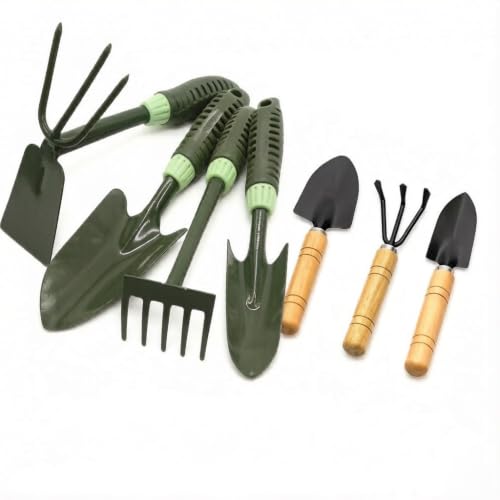 7 Pcs Heavy Duty Garden Tools Set Garden Tool Kit Gardening Tool Set Small Garden Shovel Yard Tools Small Vegetable Garden Tool Sets, Durable Gardening Tools