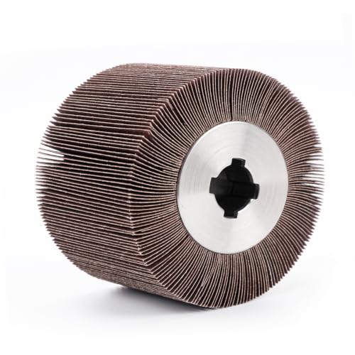 Sanding Flap Brush 80 Grit for Satin Machine | 120 x 100 mm sanding brush for satin machine and renovator, robust and durable, for sanding wood, metal and plastic 80 grit