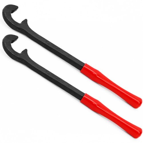 14 inch Cable Bender Tool, Heavy Duty Wire Bending Tool for Easily Bending 500 MCM Copper & Aluminum Wires in Electrical Panels, 22° Angled Head Knuckle Saver, 2 Pack