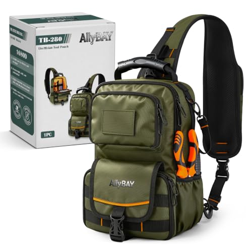 Electrician Tool Pouch Bag,8L HVAC Tool Organizer Bag with 3-Point Harness