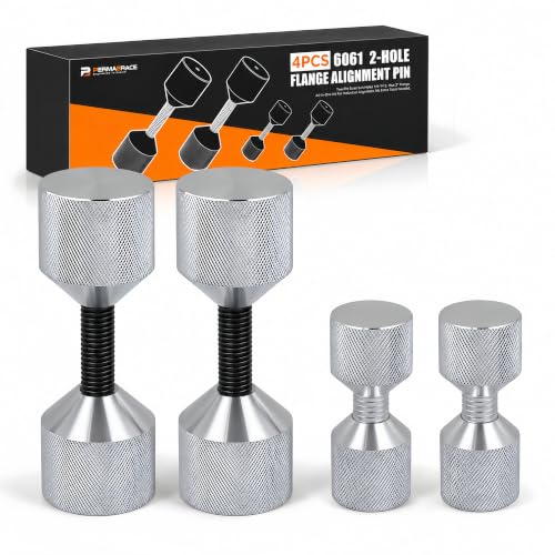 Silver 6061 Aluminum Flange Two Hole Alignment Pin 1-1/8" 1-5/8" 4 Pc Set