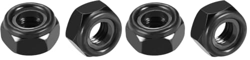 uxcell Hex Lock Nuts - M10 x 1.5mm Carbon Steel Nylon Insert Self-Locking Nuts for Fasteners, 10Pcs Black (Pack of 2) M10 x 17mm x 10mm (Pack of 2)