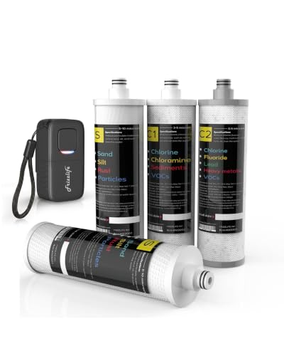 Frizzlife M3005 Replacement Filter Cartridge and 12-Month Filter Lifespan Reminder Timer