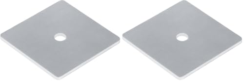 10 PCS 3" Aluminum Flat Plate Square Washer for 3/8" Bolt Strut Channel (Pack of 2) 3"x3" (Pack of 2)