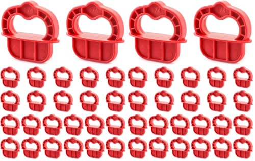 QWORK Deck Board Jig, 24 Pcs 1/4" Gap Deck Board Spacer Rings for Pressure Treated, Composite, PVC, Plank (Pack of 2) 24 pcs (Pack of 2)