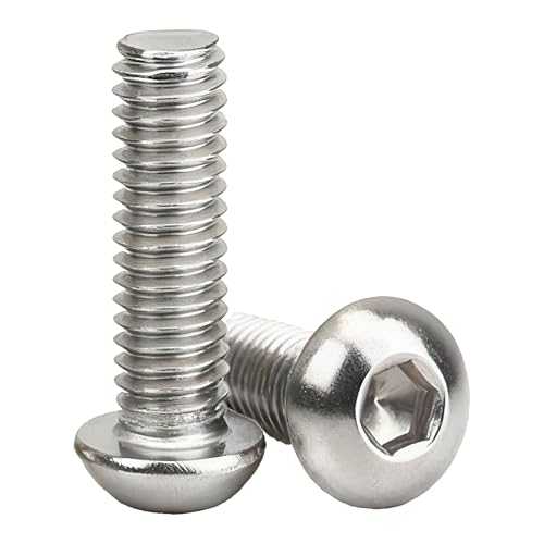 XunLiu 1/4-20 Button Head Socket Cap Screws 4-Size Bundle 304 SS 18-8