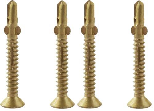 #10 x 1-5/8" Reamer Tek Torx/Star Head Self-Drilling Wood to Metal Screws - Tek Screws for Flatbeds, Trailers, or for Fastening Wood to Steel - T-25 Torx Screw Head (130 Pcs)… (Pack of 2) #10x1-5/8" (Pack of 2)