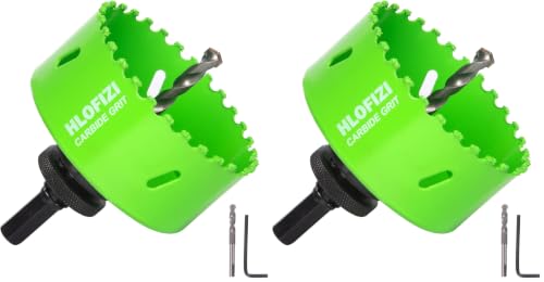 3-5/8 Inch Carbide Grit Hole Saw Cutting Through Stucco, Plaster, Cement Board, Drywall, PVC with 1-1/2" Depth, Up to 3X Faster (Pack of 2) 3-5/8 In. (Pack of 2)